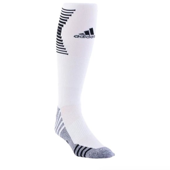 Adidas Soccer Socks YOUTH SMALL White/Black Team Speed Compression - Picture 1 of 5